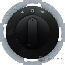 Жалюзийный поворотный выключатель
R.Classic,  без фиксации,  без подсветки,   цвет - черный глянцевый,  пластмасса,  38112145,  3811 21 45,  Berker
 - PULSAL.RU