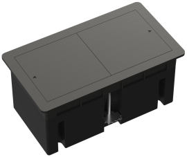 Встраиваемый розеточный блок со сдвижными крышками
Лючки DDSB,  для столов и мебели,  4 модуля,   цвет - сталь вороненая,  металл,  DDSB4ZGG,  Donel
 - PULSAL.RU