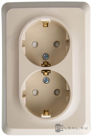 Розетка
Этюд,  со шторками,  с заземлением,  двойная,  винтовые клеммы,   цвет - кремовый,  пластмасса,  PC16-108K,  Schneider Electric
 - PULSAL.RU