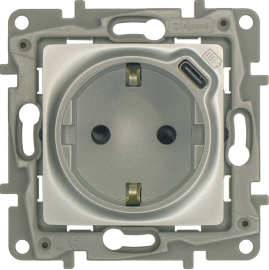 Электрическая розетка с USB type-C, 1,5A, 7,5Вт
Etika,  USB type-C 5V,  Электр. с USB,  одинарная,   цвет - алюминий,  пластмасса,  672488,  6 724 88,  Legrand
 - PULSAL.RU