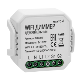WIFI диммер двухканальный 2*100W Maytoni MD002
Technical,  MD002,  Maytoni
 - PULSAL.RU