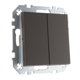 Кнопка Н.О.
Epsilon,  Retro Liregus,  двухклавишный,   цвет - коричневый матовый,  пластмасса,  IIJ5.10-203-01.R/ON31,  LIREGUS
 - PULSAL.RU