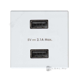 Розетка USB, 2,1А
Simon 44 Aqua,  Simon 27 play,  Simon 27 neos,  Simon 27,  USB type-A 5V,  двойная,   цвет - белый глянец,  пластмасса,  2701096-030,  Simon
 - PULSAL.RU