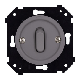 Выключатель
Шедель Бриз,  одноклавишный,  без подсветки,   цвет - титан матовый,  пластмасса,  B3-220-26M,  Bironi
 - PULSAL.RU