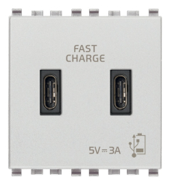 Зарядка USB type-C+C, 3А с быстрой зарядкой
Eikon EVO,  Eikon EXE,  USB type-C 5V,  двойная,   цвет - серый Next,  пластмасса,  20295.CC.N VIM,  20295.CC.N,  Vimar
 - PULSAL.RU