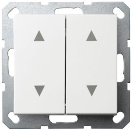 Выключатель для жалюзи двухклавишный
R1,  R2,  R3,  без фиксации,  без подсветки,   цвет - белый глянцевый,  пластмасса,  83028W,  Wedder
 - PULSAL.RU