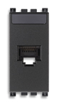 Розетка компьютерная RJ45 Cat.5e (UTP)
Arke,  одинарная,   цвет - антрацит серый,  пластмасса,  19339.11 VIM,  19339.11,  Vimar
 - PULSAL.RU