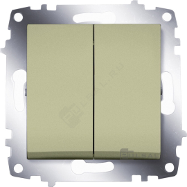 Выключатель
Cosmo,  двухклавишный,  без подсветки,   цвет - титан,  пластмасса,  619-011400-202,  619-011400-202,  ABB
 - PULSAL.RU