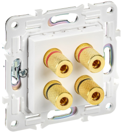 Розетка акустическая
Skandy,  2 пары,   цвет - белый,  пластмасса,  SK-S40-K01,  IEK
 - PULSAL.RU