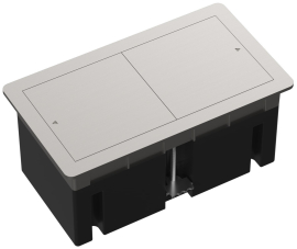 Встраиваемый розеточный блок со сдвижными крышками
Лючки DDSB,  для столов и мебели,  4 модуля,   цвет - никель,  металл,  DDSB4ZN,  Donel
 - PULSAL.RU