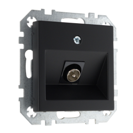 Розетка оконечная (F-разъем)
Epsilon,  Retro Liregus,  телевизионная (TV),  одинарная,   цвет - черный матовый,  пластмасса,  ITVL-1-01.R/SWM,  LIREGUS
 - PULSAL.RU