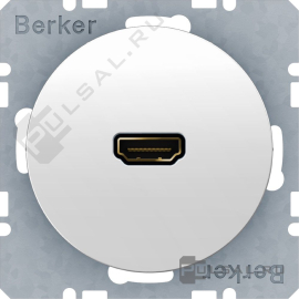 Розетка HDMI с прямым гнездом
R.1,  R.3,  R.8,   цвет - белый глянцевый,  пластмасса,  3315422089,  33 1542 20 89,  Berker
 - PULSAL.RU