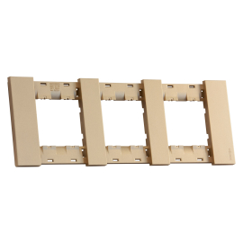 Рамка
Soft Touch,  3 поста,   цвет - шампань матовый,  горизонтальная,  пластмасса,  AA4802M3ACH,  MEITON
 - PULSAL.RU