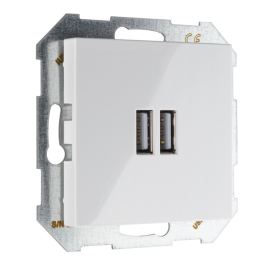 Розетка USB type-A+А, 3,4А
Epsilon,  Retro Liregus,  USB type-A 5V,  двойная,   цвет - белый,  пластмасса,  IUK-2-01.E/B,  LIREGUS
 - PULSAL.RU