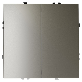 Кнопка Н.О.
S70,  двухклавишный,   цвет - шелк,  пластмасса,  VLS020604,  Voltum
 - PULSAL.RU