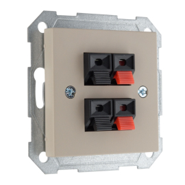 Розетка акустическая
Epsilon,  Retro Liregus,  2 пары,   цвет - кремовый матовый,  пластмасса,  IGL-4-01.R/ONC,  LIREGUS
 - PULSAL.RU