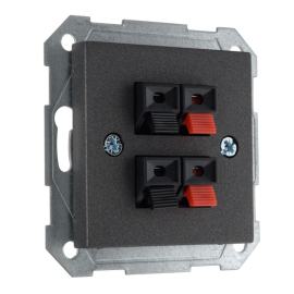 Розетка акустическая
Epsilon,  Retro Liregus,  2 пары,   цвет - антрацит,  пластмасса,  IGL-4-01.E/J,  LIREGUS
 - PULSAL.RU