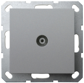 Розетка оконечная
G series,  телевизионная (TV),  одинарная,   цвет - алюминий,  пластмасса,  G6001S,  Jasmart
 - PULSAL.RU