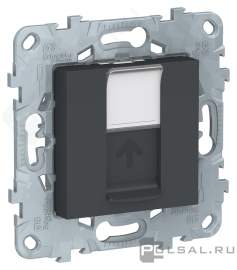 Розетка компьютерная RJ45 Cat.6 (UTP)
Unica New Pure,  Unica New Studio,  одинарная,   цвет - антрацит,  пластмасса,  NU541554,  Schneider Electric
 - PULSAL.RU Розетка компьютерная RJ45 Cat.6 (UTP)
Unica New Pure,  Unica New Studio,  одинарная,   цвет - антрацит,  пластмасса,  NU541554,  Schneider Electric
 - PULSAL.RU