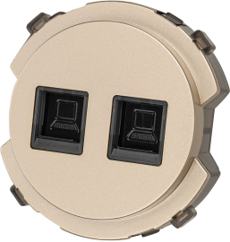Розетка компьютерная RJ45 Cat.5 (UTP)
Байкал,  двойная,   цвет - шампань,  пластмасса,  SQ1819-0516,  TDM
 - PULSAL.RU