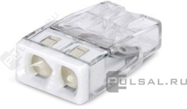 Клемма компактная с пастой для алюминиевых проводников 0,5-2,5 мм2 на 2 проводника
WAGO,   серия - 2273
- PULSAL.RU