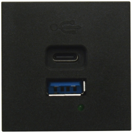 Зарядка USB 4.2A, 65W, quick charge
Лючки DDSB,  Лючки DFB,  USB type-C 5V,  USB type-A 5V,  двойная,   цвет - черный матовый,  пластмасса,  DUSB4200ANAF,  Donel
 - PULSAL.RU