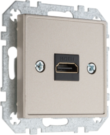 Розетка HDMI
BAROCCO,  CLASSIC,   цвет - шампань,  пластмасса,  1012101071 LAVERO,  1012101071,  LAVERO
 - PULSAL.RU
