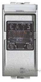 Розетка компьютерная RJ45 Cat.6 (UTP)
LivingLight,  LivingLight AIR,  одинарная,   цвет - алюминий,  пластмасса,  NT4261AT6,  BTicino
 - PULSAL.RU
