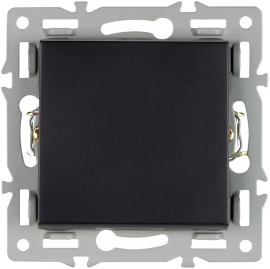 Выключатель
PRESTO,  GLARE,  VERSA,  одноклавишный,  без подсветки,   цвет - черный,  пластмасса,  043711 ARL,  043711,  Аrlight
 - PULSAL.RU