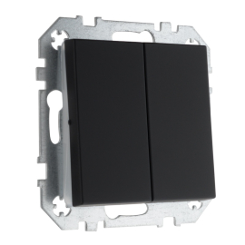 Кнопка Н.О.
Epsilon,  Retro Liregus,  двухклавишный,   цвет - черный матовый,  пластмасса,  IIJ5.10-203-01.R/SWM,  LIREGUS
 - PULSAL.RU