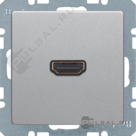 Розетка HDMI с прямым гнездом
Q.1,  Q.3,  Q.7,   цвет - алюминий бархат,  пластмасса,  3315426084,  33 1542 60 84,  Berker
 - PULSAL.RU