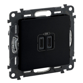 Розетка USB type-C, 3.0А
Valena Life,  USB type-C 5V,  двойная,   цвет - матовый черный,  пластмасса,  756307,  7 563 07,  Legrand
 - PULSAL.RU