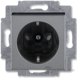 Розетка
Levit,  со шторками,  с заземлением,  одинарная,  безвинтовые клеммы,   цвет - сталь / дымчатый чёрный,  пластмасса,  5520H-A03457 69W,  2CHH203457A6069,  ABB
 - PULSAL.RU