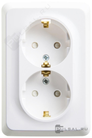 Розетка
Этюд,  со шторками,  с заземлением,  двойная,  винтовые клеммы,   цвет - белый,  пластмасса,  PC16-108B,  Schneider Electric
 - PULSAL.RU