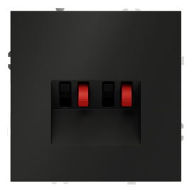 Розетка акустическая
S70,  2 пары,   цвет - черный матовый,  пластмасса,  VLS060308,  Voltum
 - PULSAL.RU