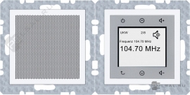 Стерео-радиоприемник с RDS - комплект с динамиком для моно
S.1,  B.3,  B.7,   цвет - белый матовый,  пластмасса,  28809909,  2880 99 09,  Berker
 - PULSAL.RU
