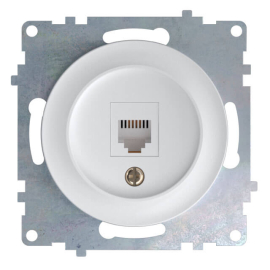 Розетка телефонная
Garda,  Florence,  одинарная,   цвет - белый,  пластмасса,  1E20601300,  2172769,  OneKeyElectro
 - PULSAL.RU