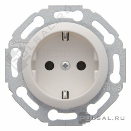 Розетка
1930,  Glas,  без шторок,  с заземлением,  одинарная,  безвинтовые клеммы,   цвет - белый глянцевый,  пластмасса,  474520,  4745 20,  Berker
 - PULSAL.RU