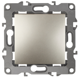 Выключатель
Эра 12,  одноклавишный,  без подсветки,   цвет - шампань,  пластмасса,  Б0014624,  12-1101-04,  ЭРА
 - PULSAL.RU