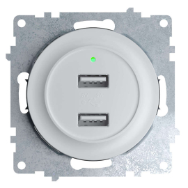 Розетка USB type-A, 2,1А
Garda,  Florence,  USB type-A 5V,  двойная,   цвет - белый,  пластмасса,  1E10351300,  2260089,  OneKeyElectro
 - PULSAL.RU