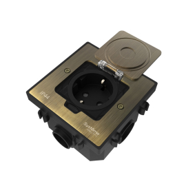 Лючок MultiDesk с розеткой и монтажной коробкой для бетонных полов
MultiDesk,  W45,  напольная,  1 пост,   цвет - латунь античная,  металл,  IP 44,  MDK21202BC,  Systeme Electric
 - PULSAL.RU