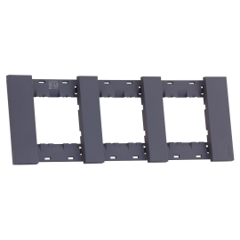 Рамка
Soft Touch,  3 поста,   цвет - грифель матовый,  горизонтальная,  пластмасса,  AA4802M3AL,  MEITON
 - PULSAL.RU