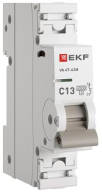 Автоматический выключатель ВА 47-63N PROxima, 1 полюс, 13А, C, 4,5 кА, M634113C, EKF - PULSAL.RU