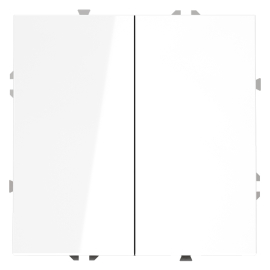 Кнопка Н.О.
S70,  двухклавишный,   цвет - белый глянцевый,  пластмасса,  VLS020601,  Voltum
 - PULSAL.RU