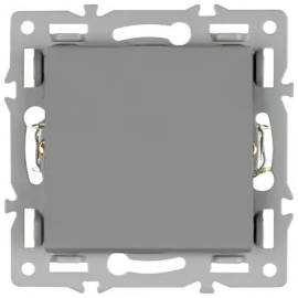 Выключатель
PRESTO,  GLARE,  VERSA,  одноклавишный,  без подсветки,   цвет - серый,  пластмасса,  043712 ARL,  043712,  Аrlight
 - PULSAL.RU