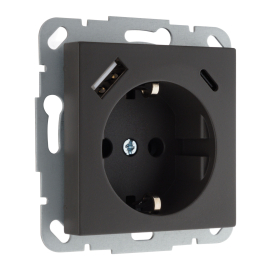 Розетка USB A+C, 3.4А с электрической розеткой
Epsilon,  Retro Liregus,  USB type-C 5V,  USB type-A 5V,  двойная,   цвет - черно-коричневый матовый,  пластмасса,  IUK-3-01.R/ON59,  LIREGUS
 - PULSAL.RU