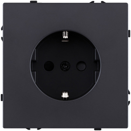 Розетка электрическая
Eclipse,  с заземлением,  одинарная,  винтовые клеммы,   цвет - черный матовый,  пластмасса,  EC-014BK,  Kollinger
 - PULSAL.RU
