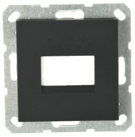 Накладка с суппортом 
R1,  R2,  R3,  двойная,   цвет - черный матовый,  пластмасса,  86106PBE,  Wedder
 - PULSAL.RU